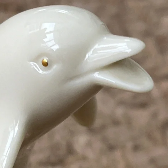 Lenox Cream and Gold Dolphin Sculpture - Picture 8 of 10